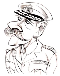 British Field Marshall, First Earl Haig of Bernersyde (1861-1928); caricature in uniform